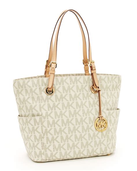 michael kors jet set vanilla signature tote bag|michael kors airplane print.